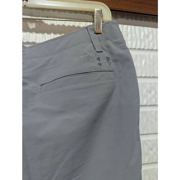 Under Armour Men's Gray Solid Mid-Rise Ankle Length Golf Pants Size 36 x 32 - Picture 4 of 7